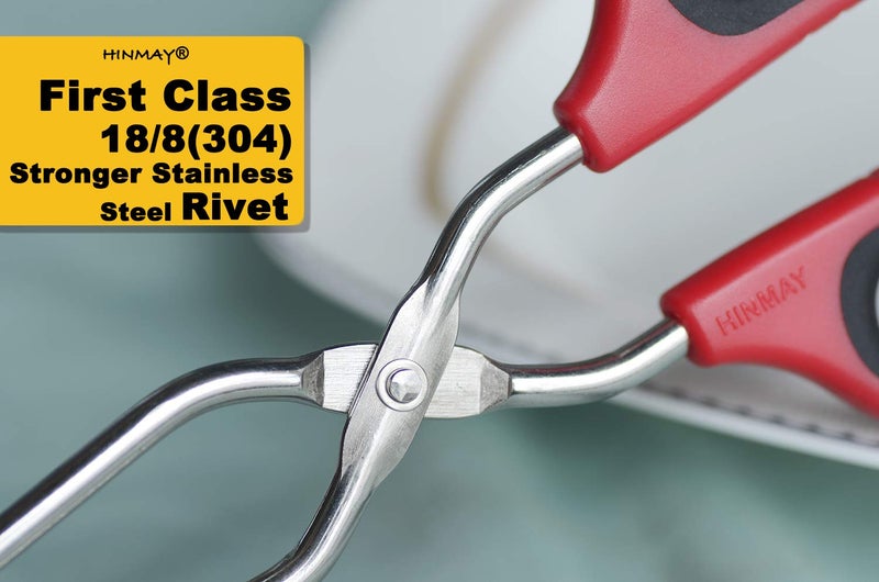 HINMAY Scissor Tongs 11-Inch Heavy Duty Stainless Steel Scissor Cooking Tongs - Image 5